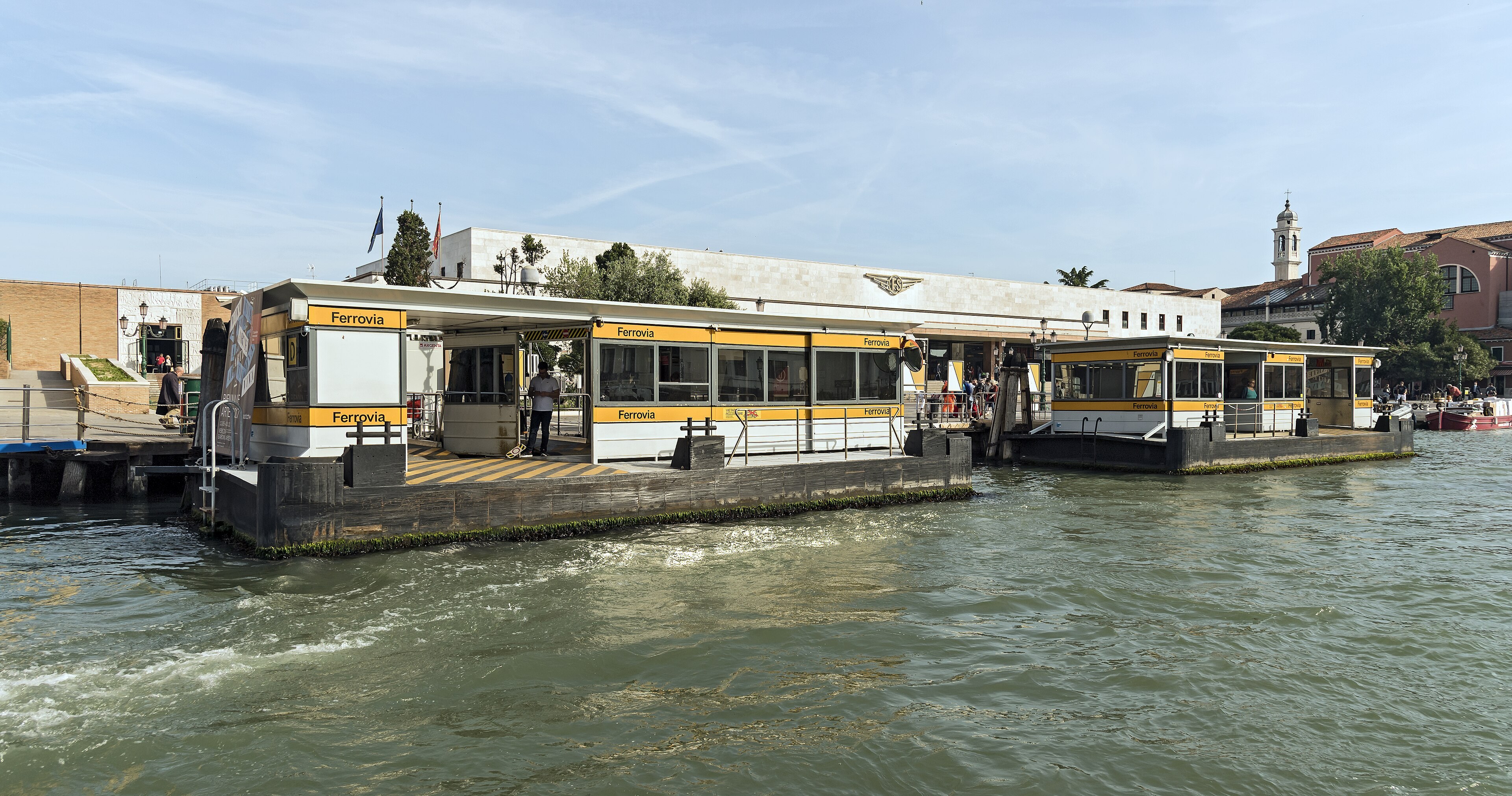 Ferrovia vaporetto pontoon on the Grand Canal